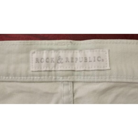 Rock & Republic Jean Cutoff Shorts W/Skull Embellishments Casual Festival - Picture 8 of 11